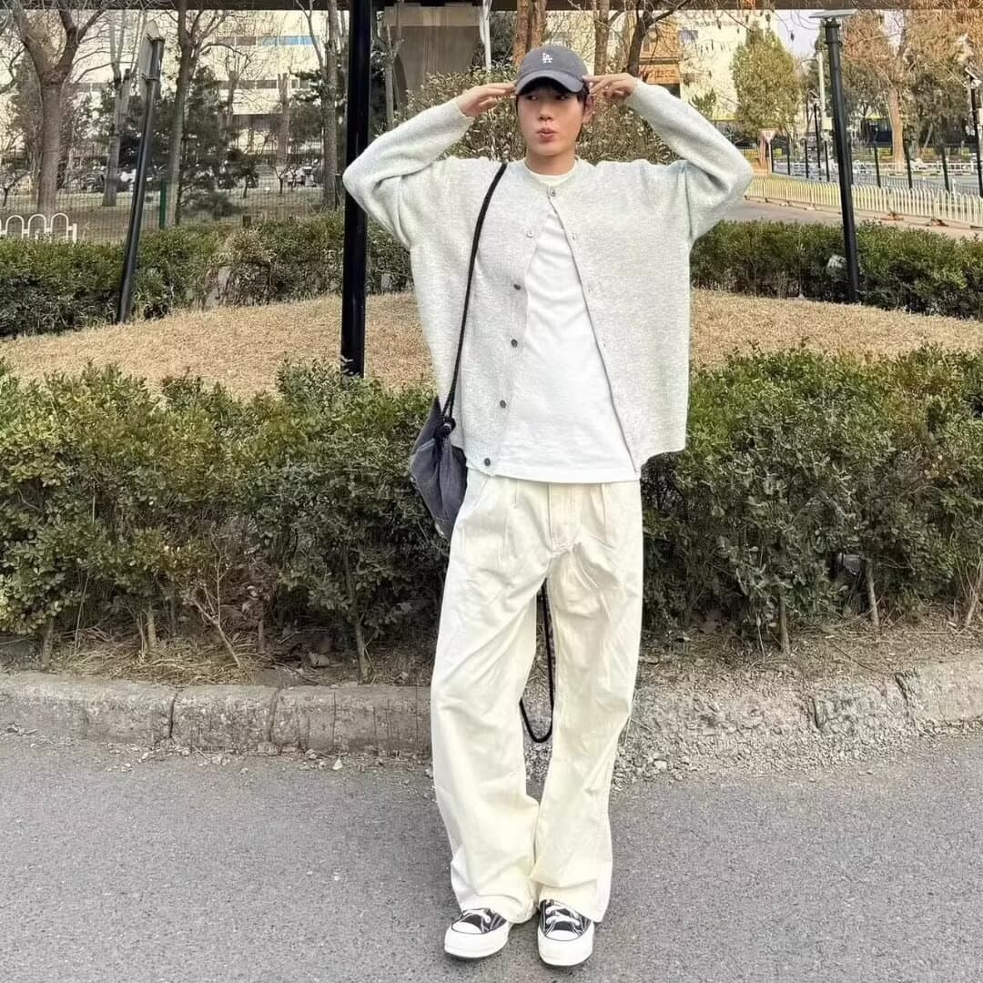 カーディガン メンズ ゆったりシルエット リラックスカーディガン