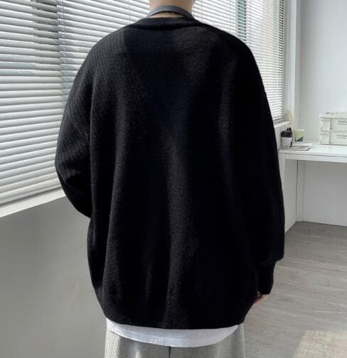 カーディガン メンズ 秋冬メンズVネックニットカーディガン