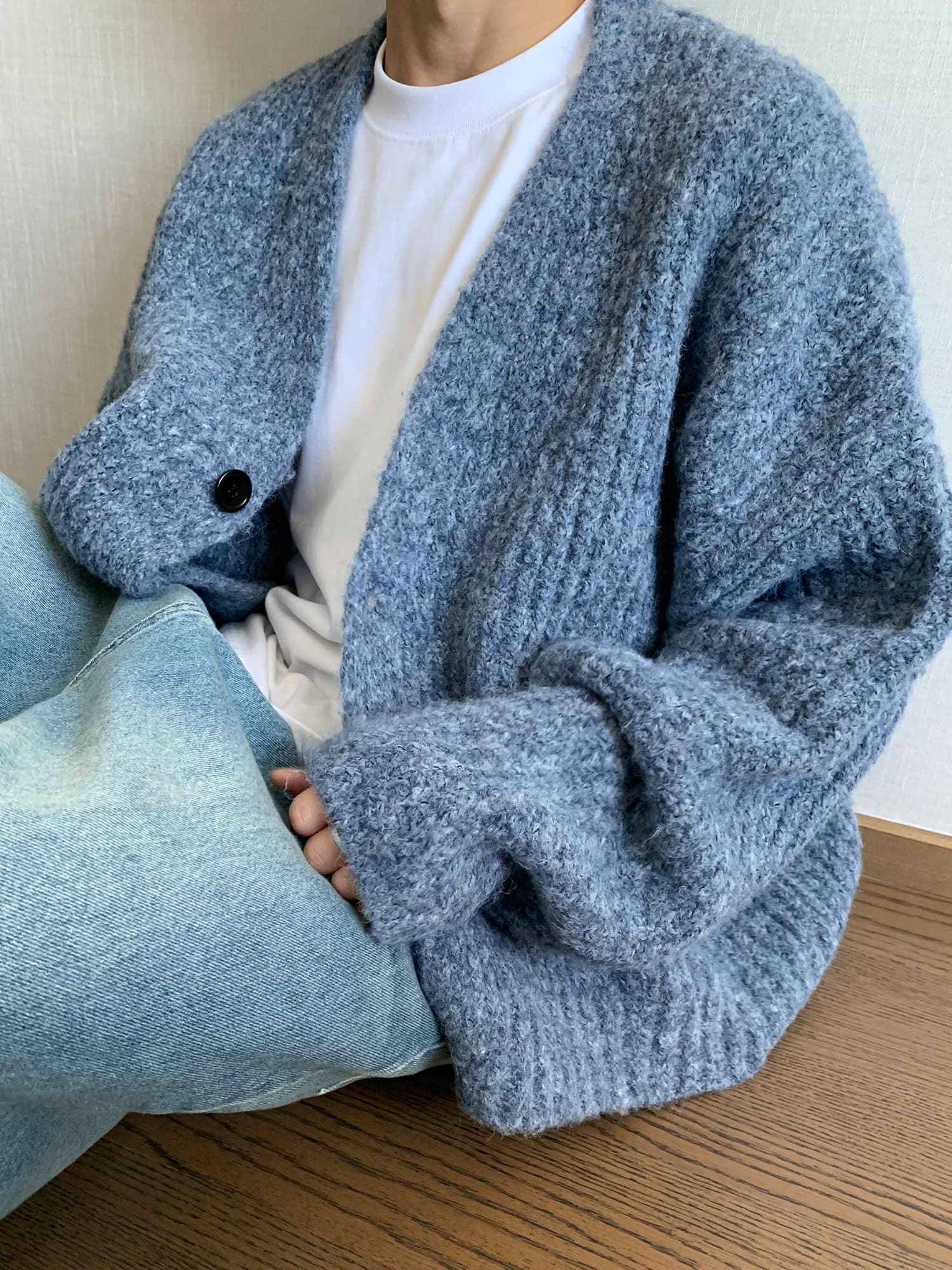 カーディガン メンズ カーディガン メンズ ふんわりモヘアタッチカーディガン