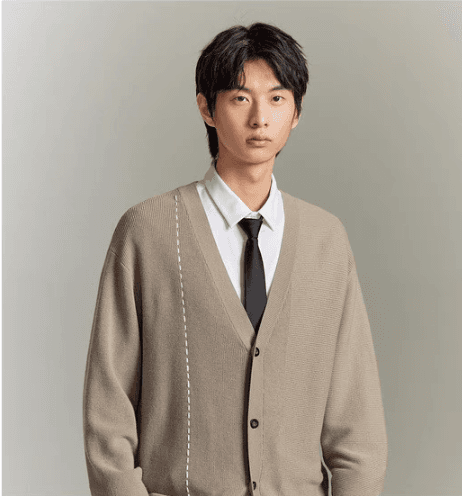 ステッチデザイン カーディガン メンズ