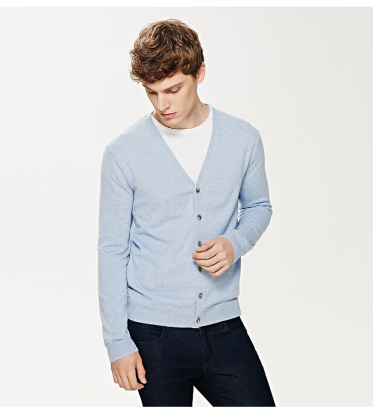 カーディガン メンズ 上質な肌触り シンプル紳士カーディガン