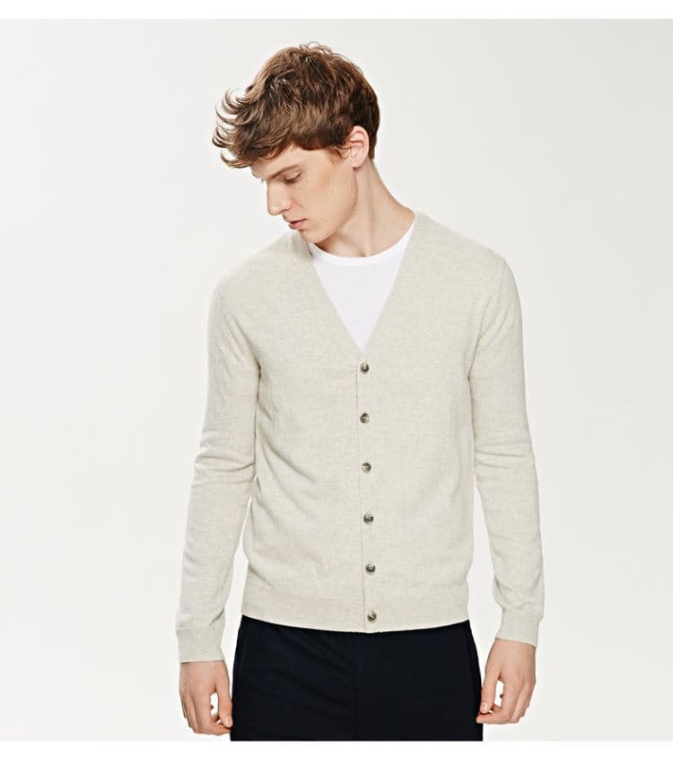 カーディガン メンズ 上質な肌触り シンプル紳士カーディガン