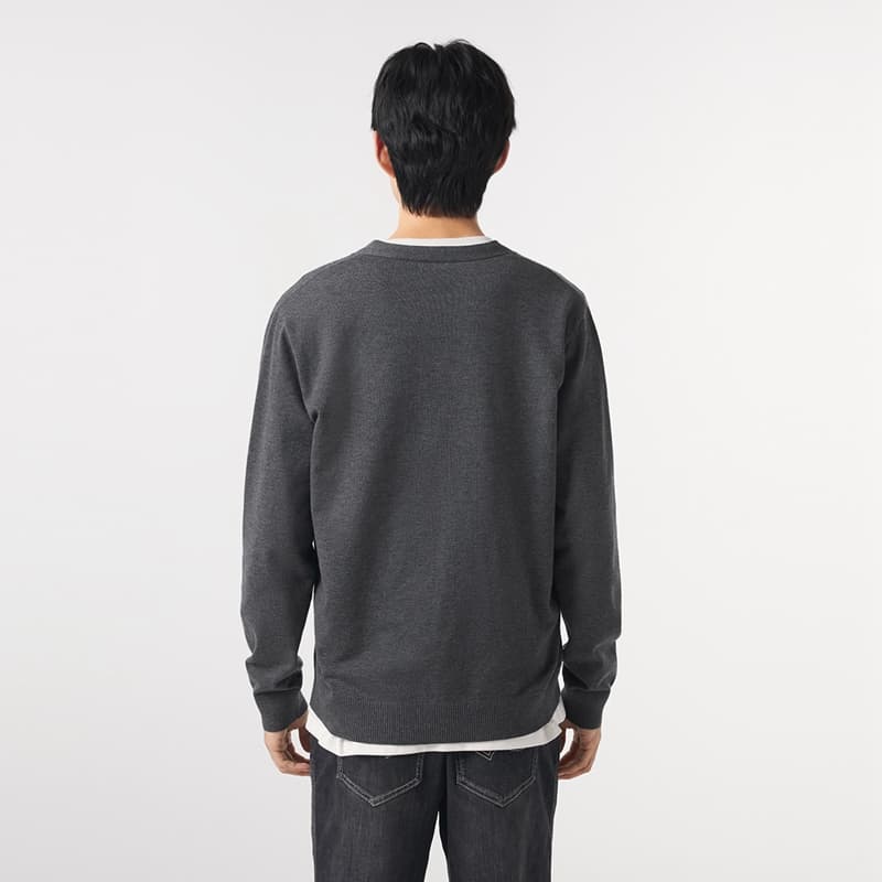 カーディガン メンズ シンプル上質ニットカーディガン