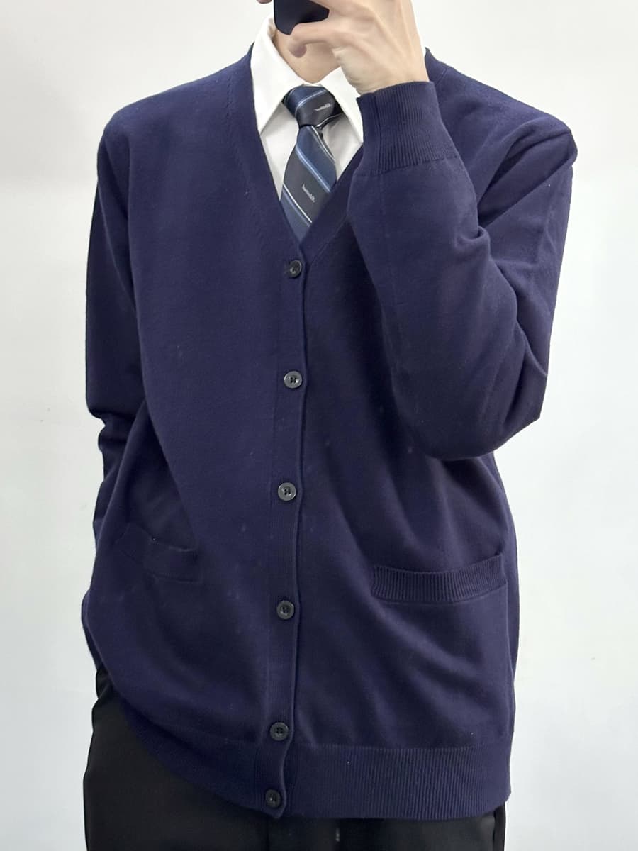 カーディガン メンズ 30代男性向け上質ニット素材ビジネスカーディガン
