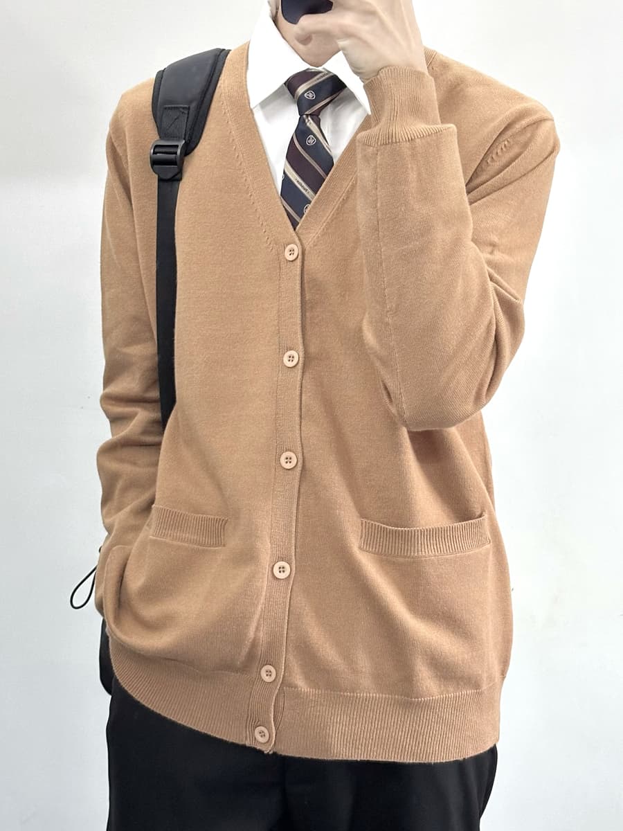 カーディガン メンズ 30代男性向け上質ニット素材ビジネスカーディガン